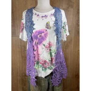Artist Made Boho Chic Romantic Whimsical Hand Dyed Ombre' Mermaid Vest